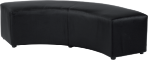 Pouf Dalton 1/4 rond L160 - noir
