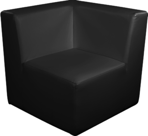 Chauffeuse angle Dalton 75 x 75 - noir