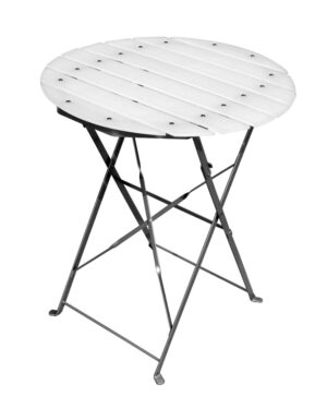 Table Lattée dia 60 - blanc