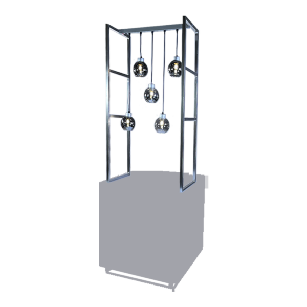 Echelles et 5 lampes globes Up L80