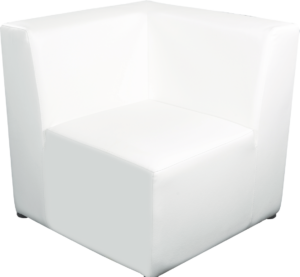 Chauffeuse angle Nikki 75 x 75 - blanc