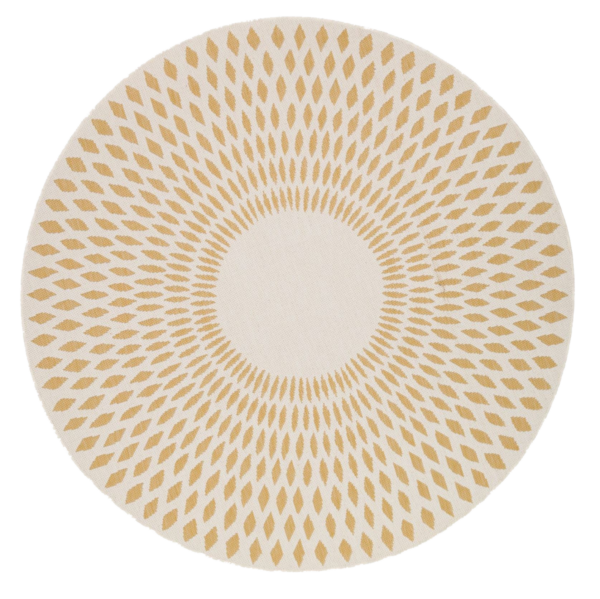 Tapis rond Diamond Ø160 cm - jaune